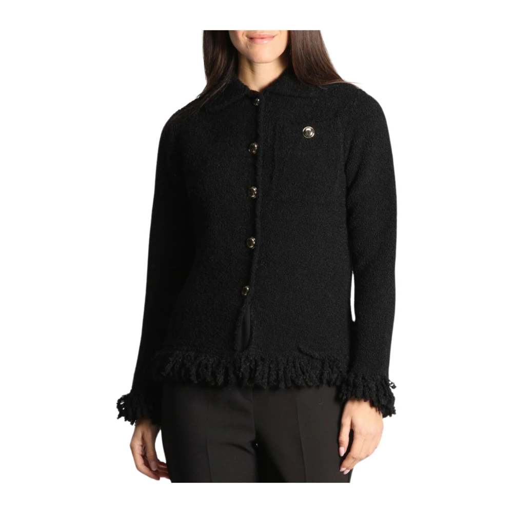 Marella Zwarte Jas Finnici Stijl Black Dames