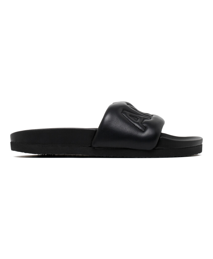 black-leather-quilted-slides