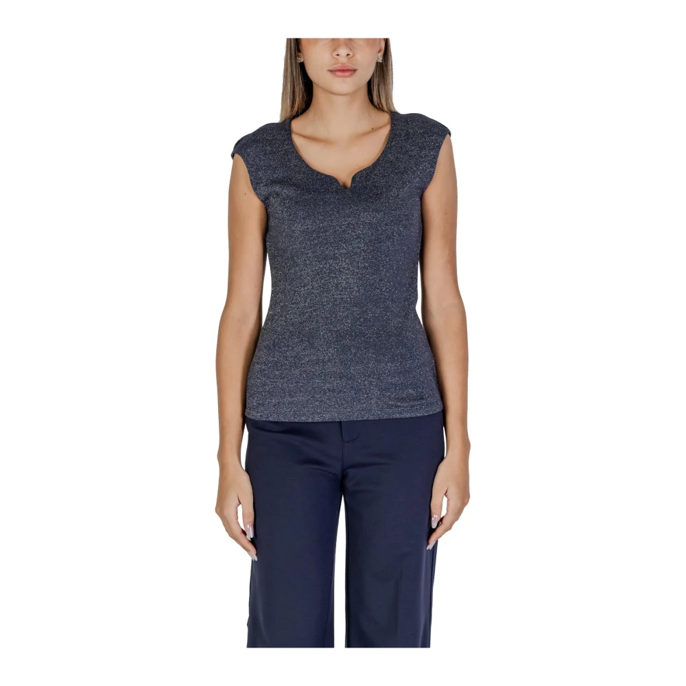 Street One Blauwe Effen Tanktop Blue Dames