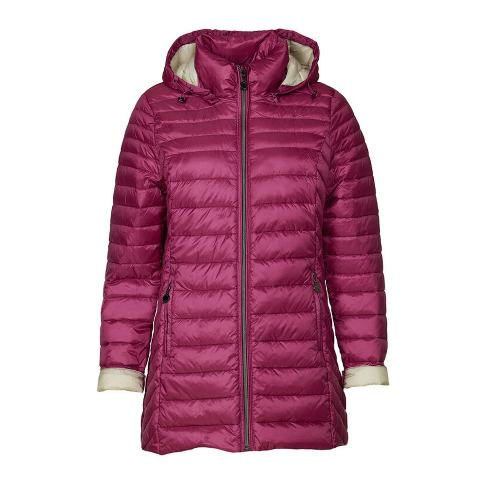 Danwear Women's Pink Down Jackets, Xl, Quilted Light Down Jacket /Sand