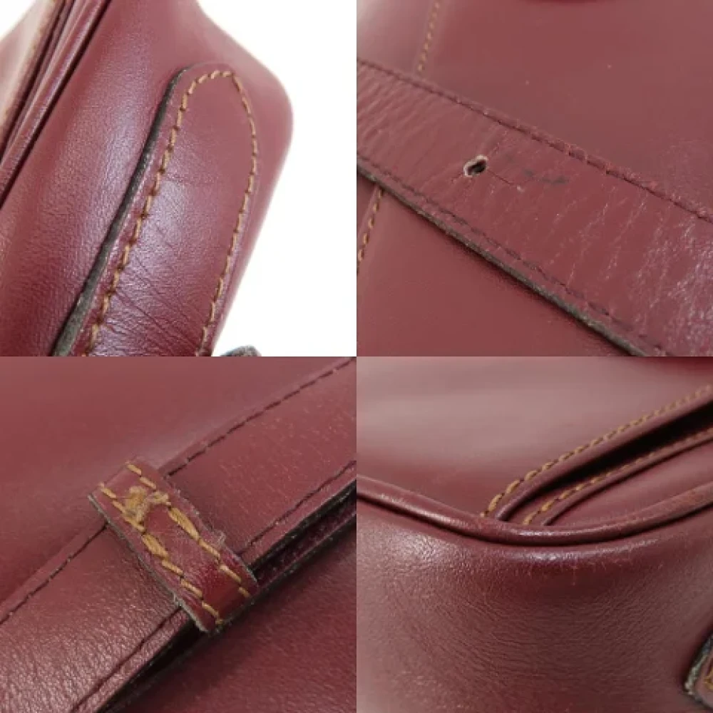 Cartier Vintage Pre-owned Leather shoulder-bags Red Dames