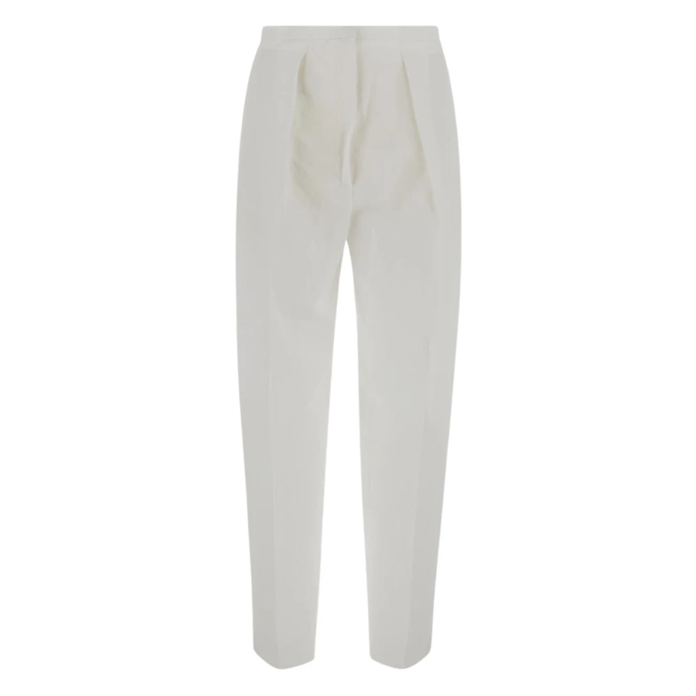 Stilfulde hvide bukser med lav talje