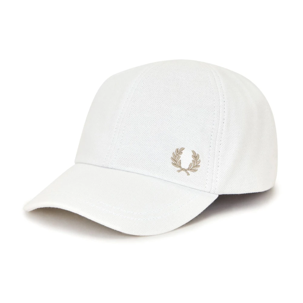 Fred Perry Men's White Cotton Hat - Hats & Caps - One Size - Accessories