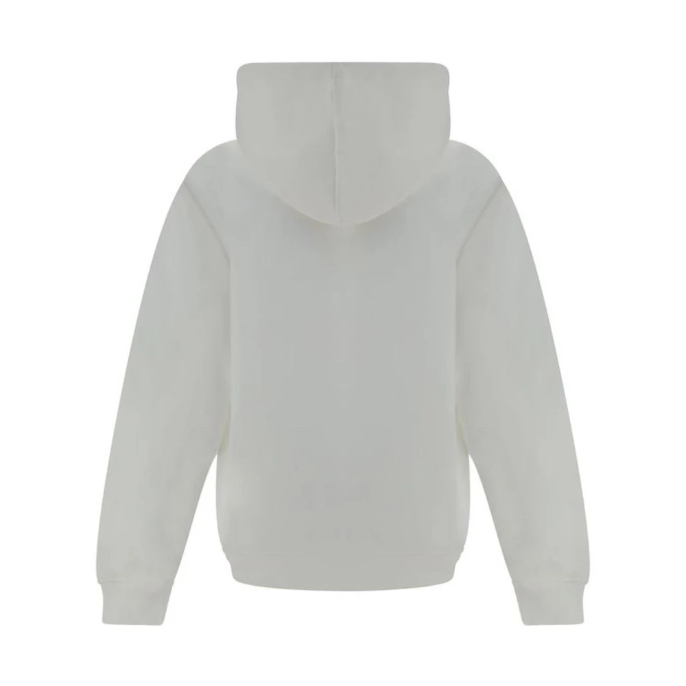 Marni Monogram Katoenen Hoodie met Trekkoord White Heren