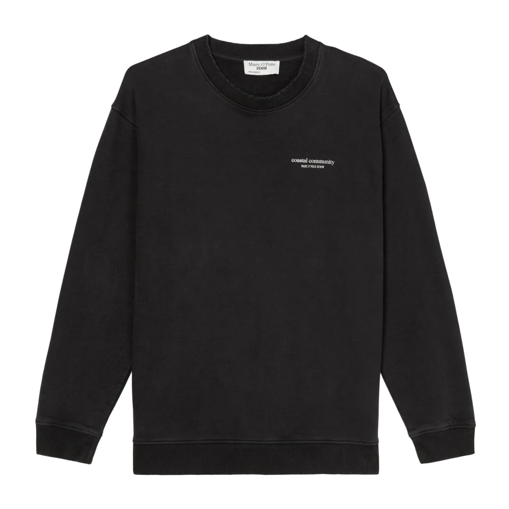 Marc O'Polo Relaxte sweatshirt Black Heren