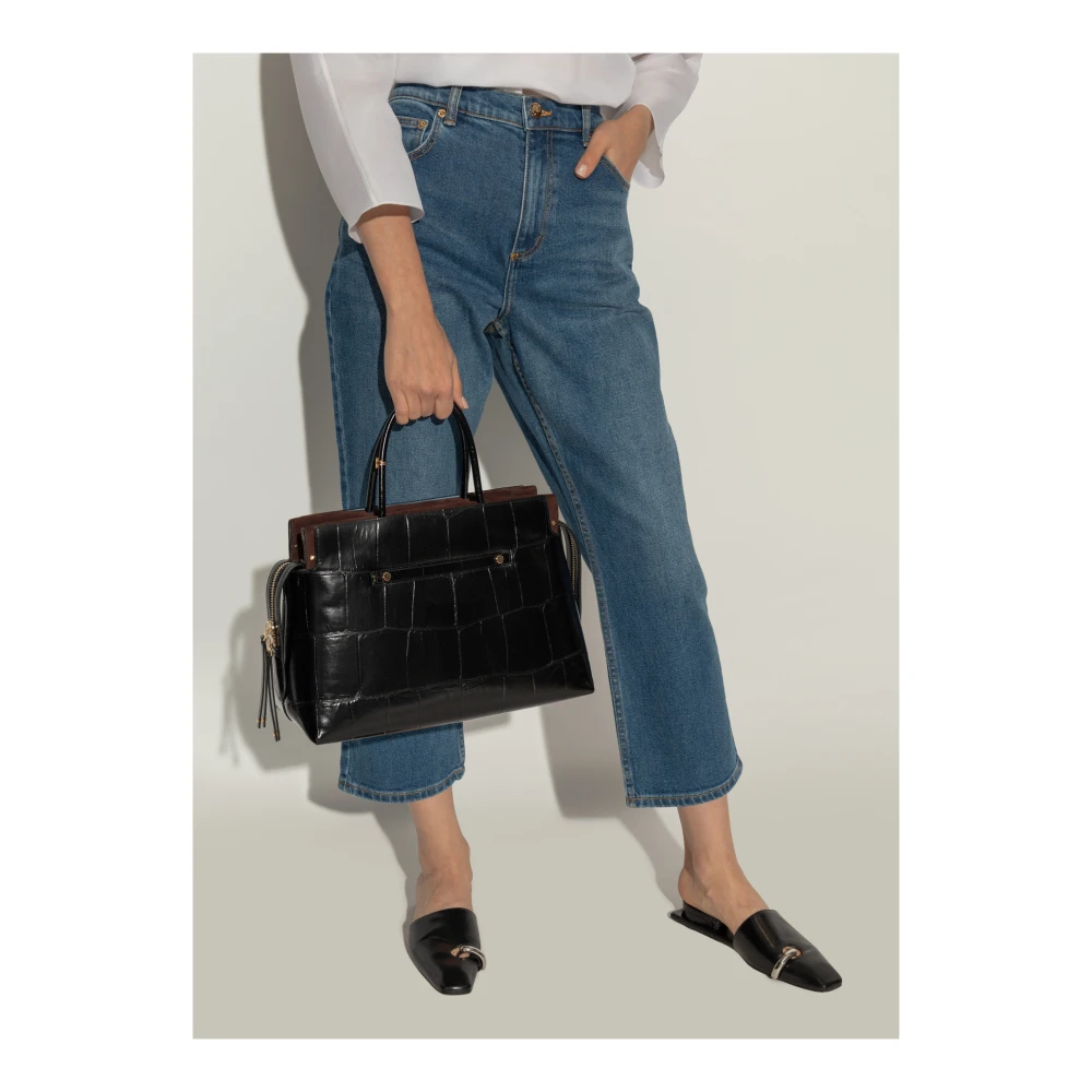 TORY BURCH Handtas Mercer Groot Black Dames