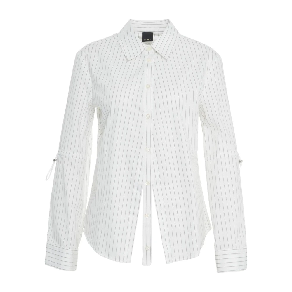 Pinko Pope Line Poplin Overhemd White Dames