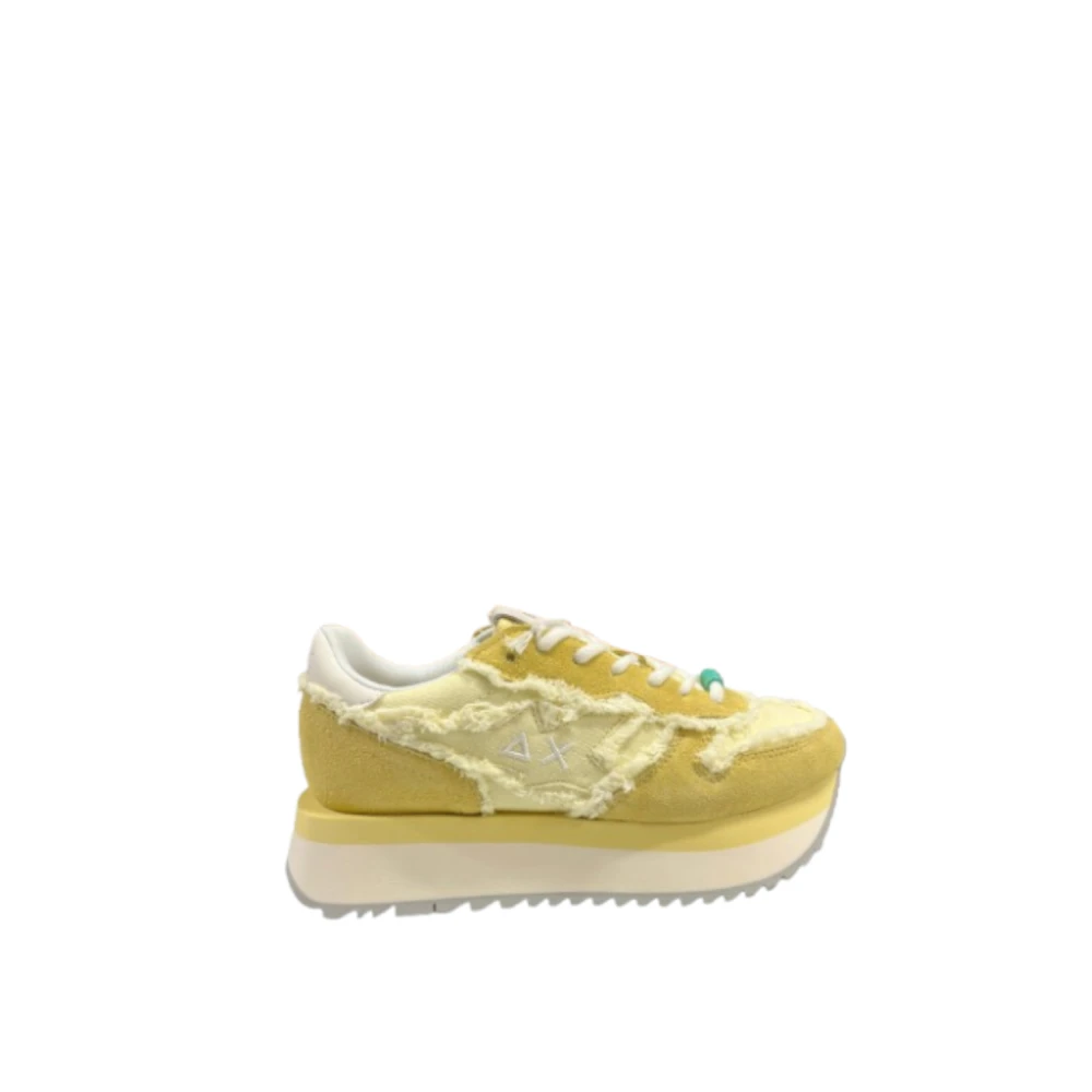 Sun68 Canvas Fringe High Top Sneakers Dames Schoenen Geel