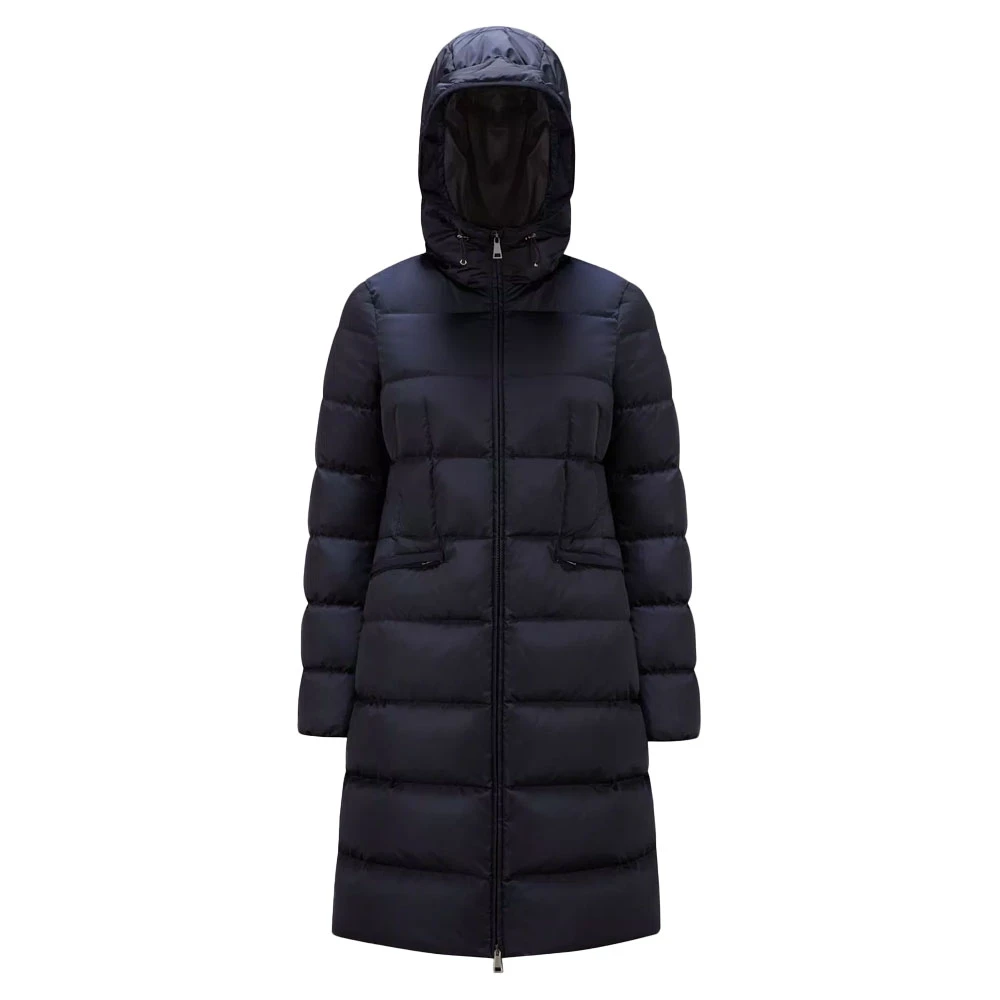 Moncler Navyblauwe Avocette Lange Donsjas Blue Dames