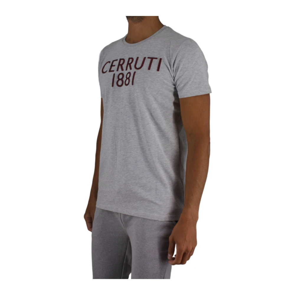 Cerruti 1881 Logo Katoenen T-shirt Grijs Gray Heren