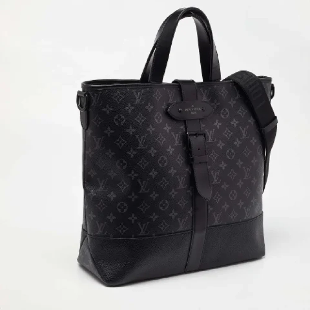 Louis Vuitton Vintage Pre-owned Coated canvas totes Black Heren