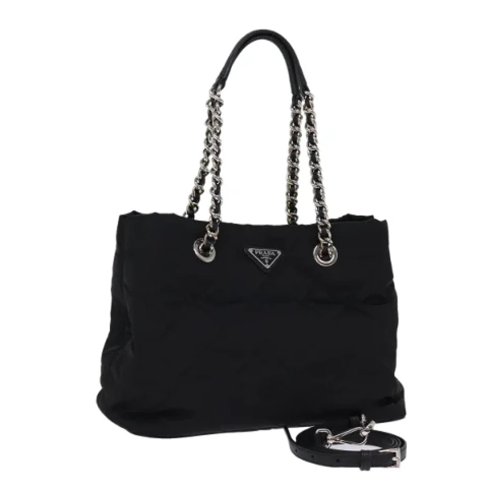 Prada Vintage Pre-owned Nylon prada-bags Black Dames