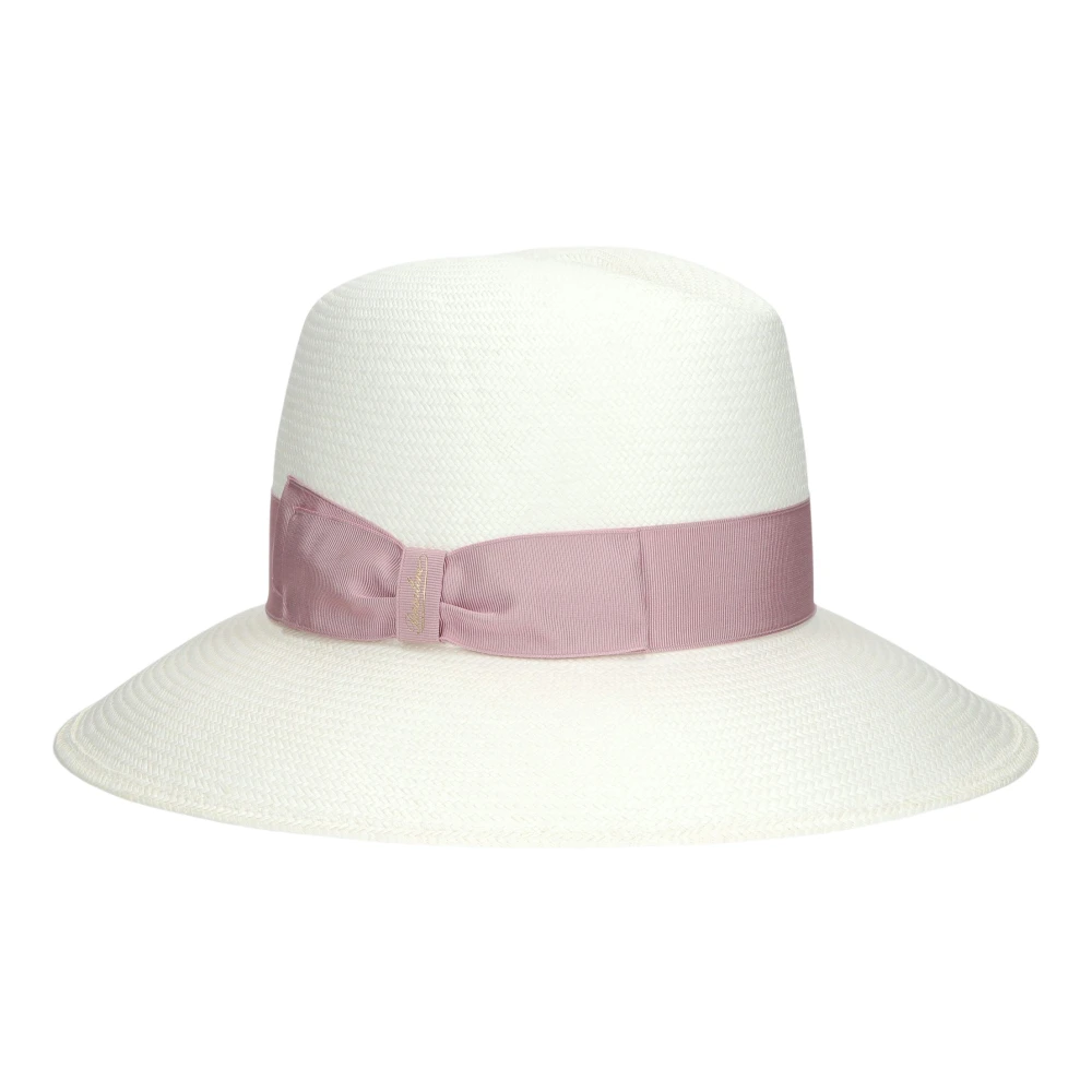 Borsalino Women's White Accessories, L, Stylish Panama Hat With Wide Brim