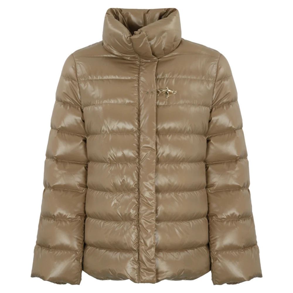 Fay Gewatteerde Pufferjas Beige Dames