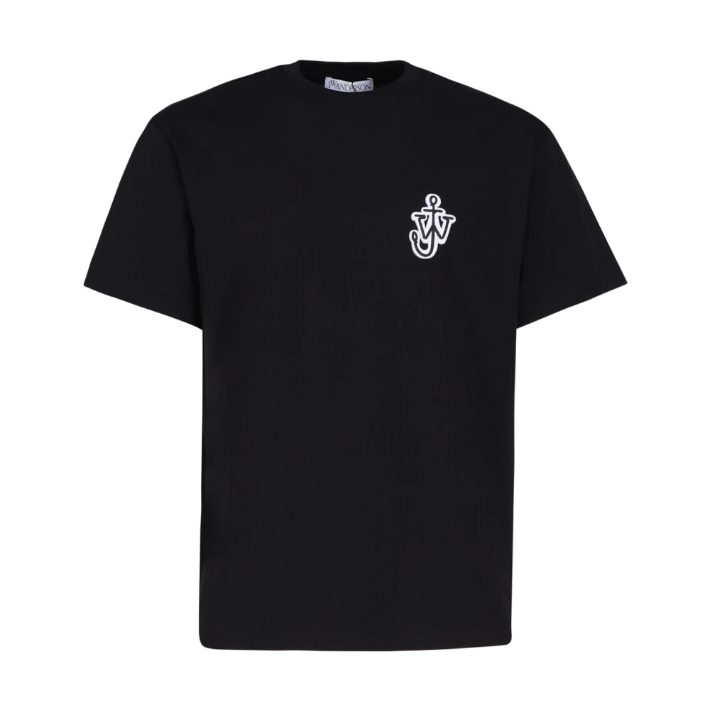 JW Anderson Zwarte T-shirts en Polos met JWA Anker Logo Black Heren