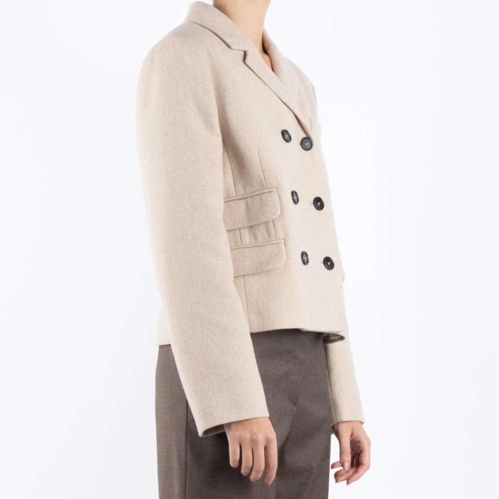 The Garment Beige Wollen Blend Jas Beige Dames