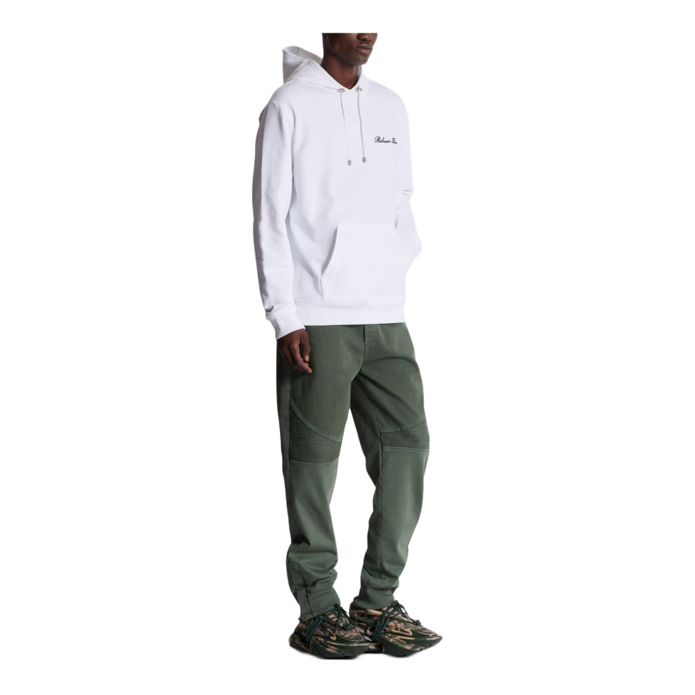 Balmain Handtekening hoodie White Heren