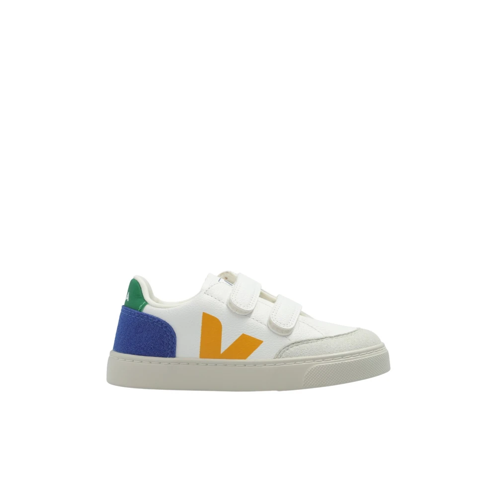 Veja Boys White Kids Sneakers, 31 Eu, V-12 Chromefree Leather Trainers