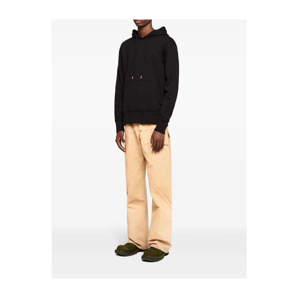 JW Anderson Zwarte Sweater met Kant Details Black Heren