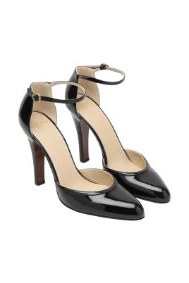 Lackläder Pumps med Ankelrem