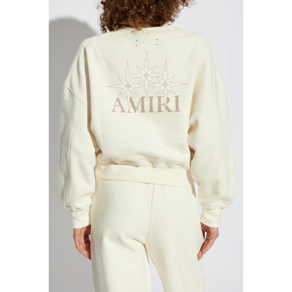 Amiri Sweatshirt met logo Beige Dames