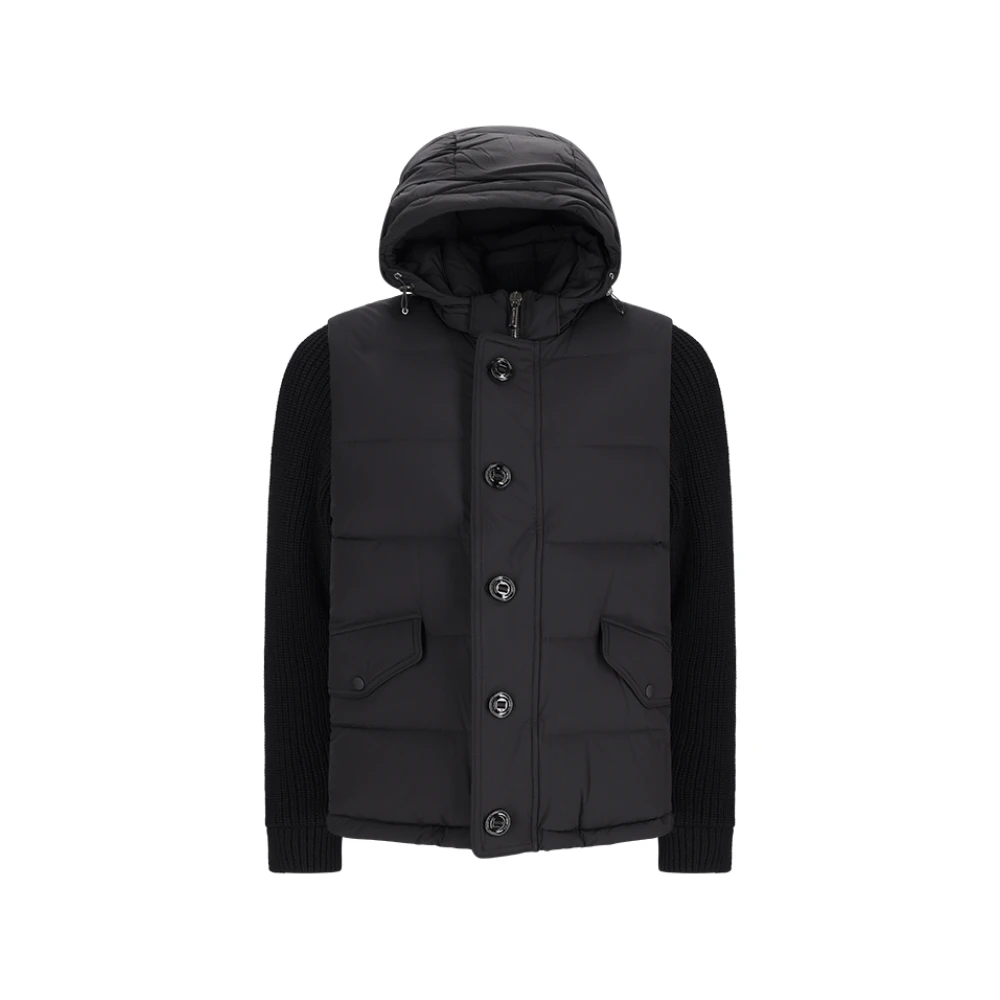 Moorer Men's Black Winter Jackets, Xl, Stylish Bomber Jacket