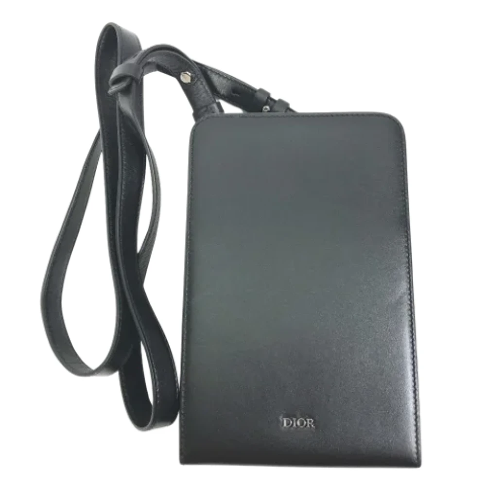 Dior Vintage Pre-owned Leather dior-bags Black Dames