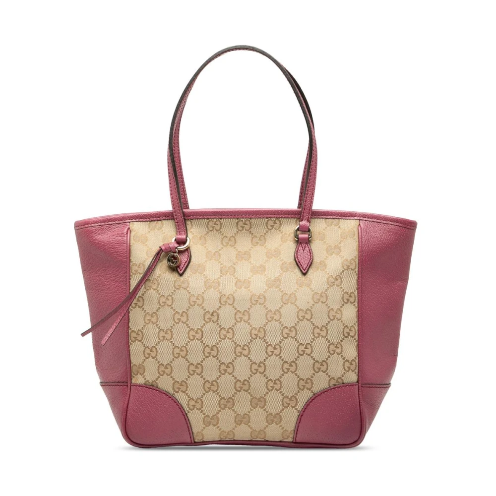 Gucci Vintage Women's Brown Pre-Owned Canvas Tote Bag