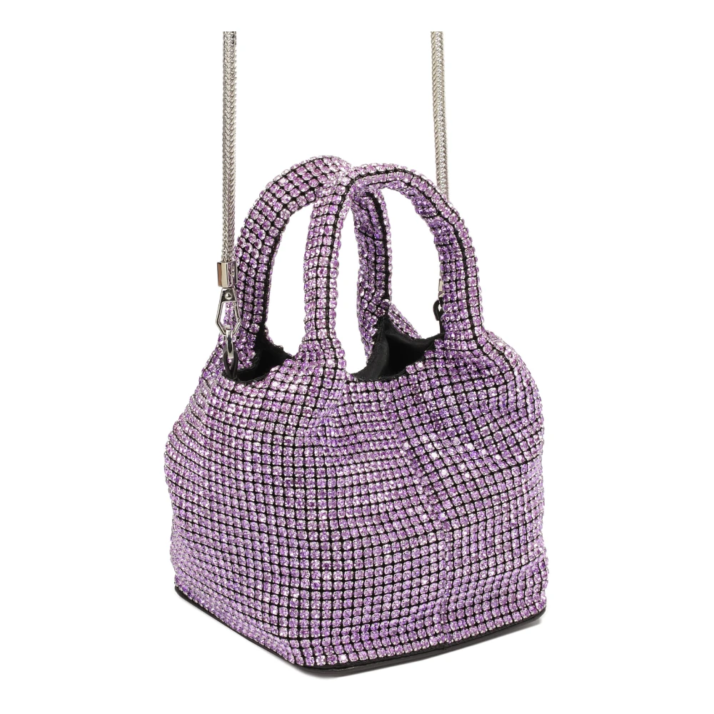 Kazar Paarse handtas bedekt met zirkonen Purple Dames