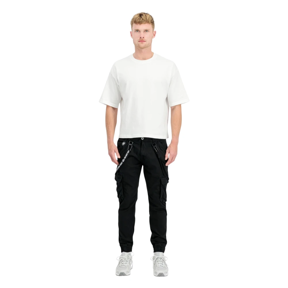 Alpha Industries Men's Black Slim-Fit Trousers, W34, Utility Pant