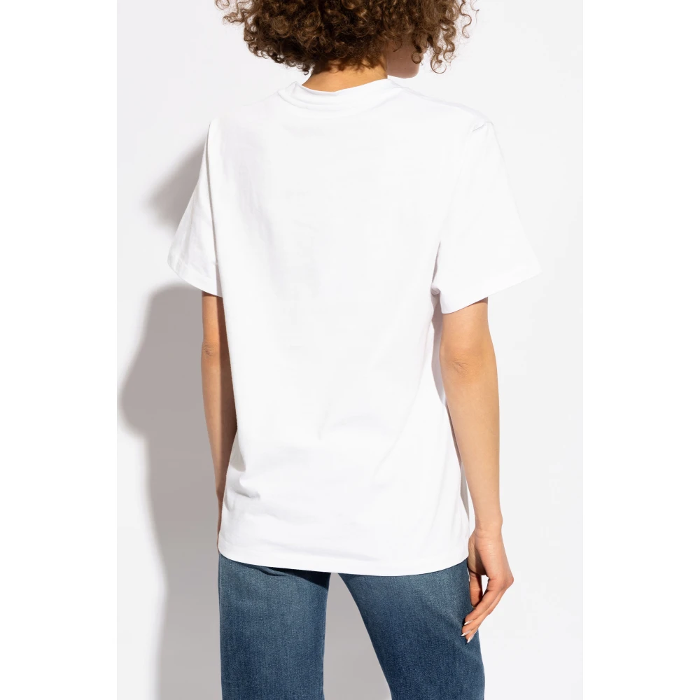 Stella Mccartney T-shirt met logo White Dames
