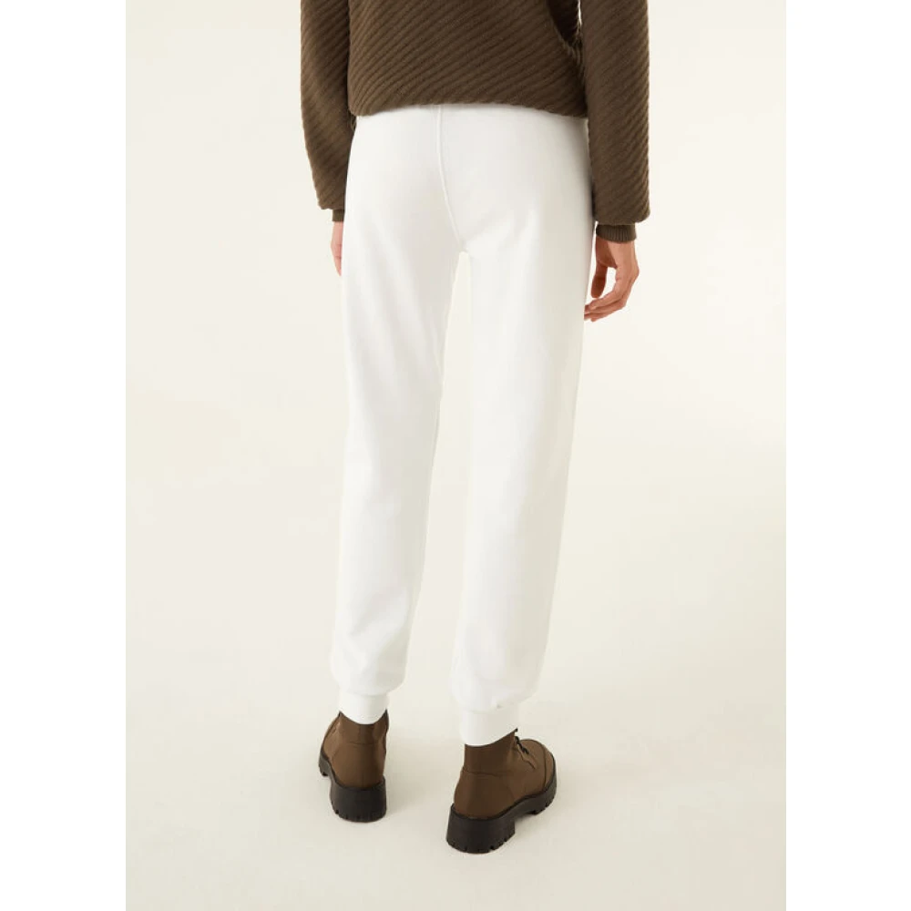 Colmar Witte Sweatpants met Sportieve Geribbelde Tailleband White Dames