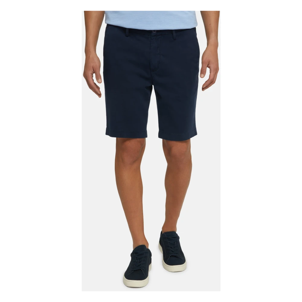 Boggi Milano Stretch Gabardine Short Blue Heren