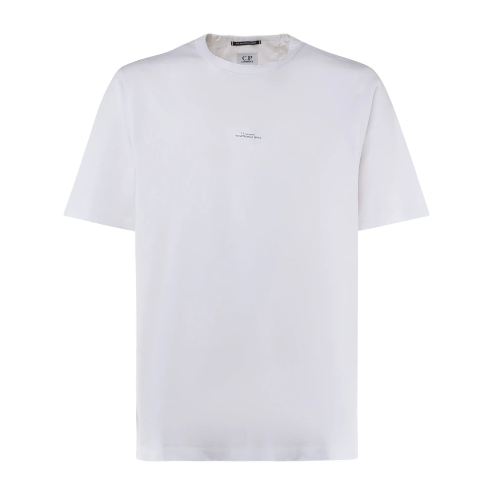 C.P. Company Zwarte katoenen T-shirt met ronde kraag White Heren