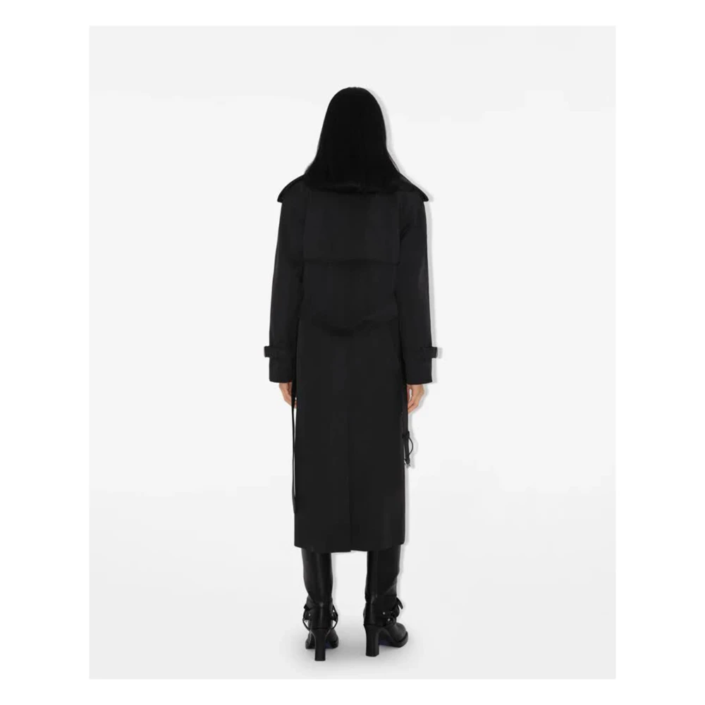 Burberry Grijze Melange Trenchcoat voor Vrouwen Gray Dames