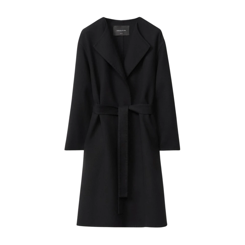 Fabiana Filippi Women's Black Elegant Wool Coat