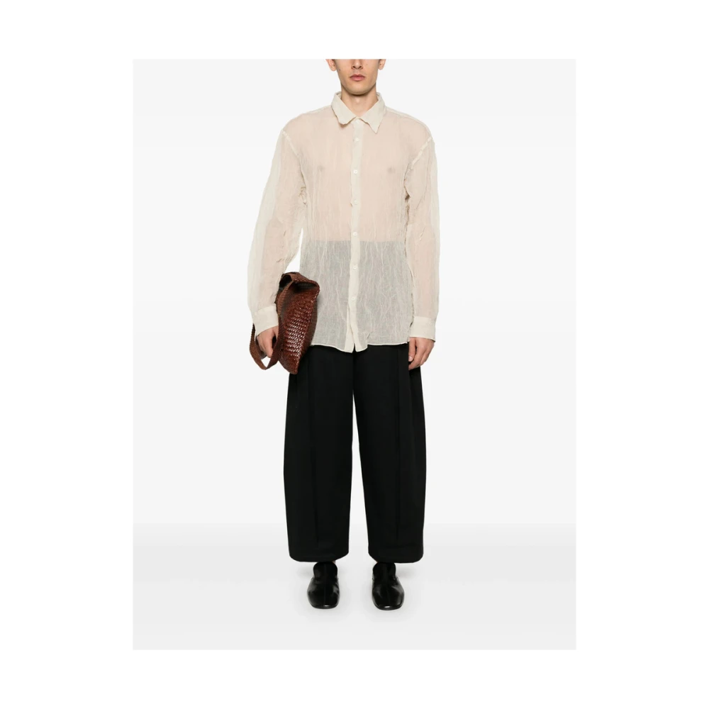 Dries Van Noten Beige Knoopsluiting Klassieke Overhemd Beige Heren