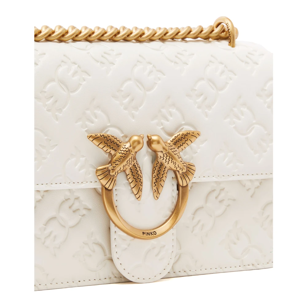 pinko Witte Love Birds Schoudertas White Dames
