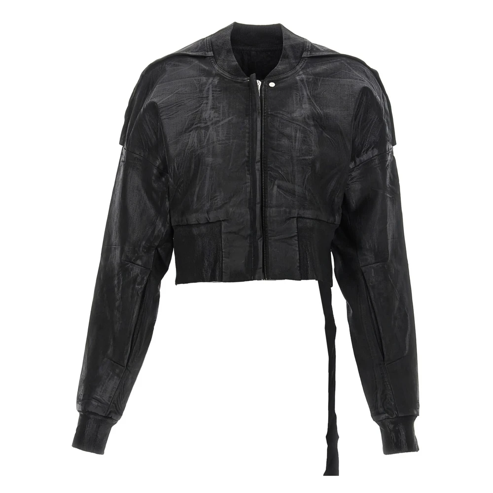 Rick Owens Zwarte Flight Bomber Jacket in Zwart Black Dames
