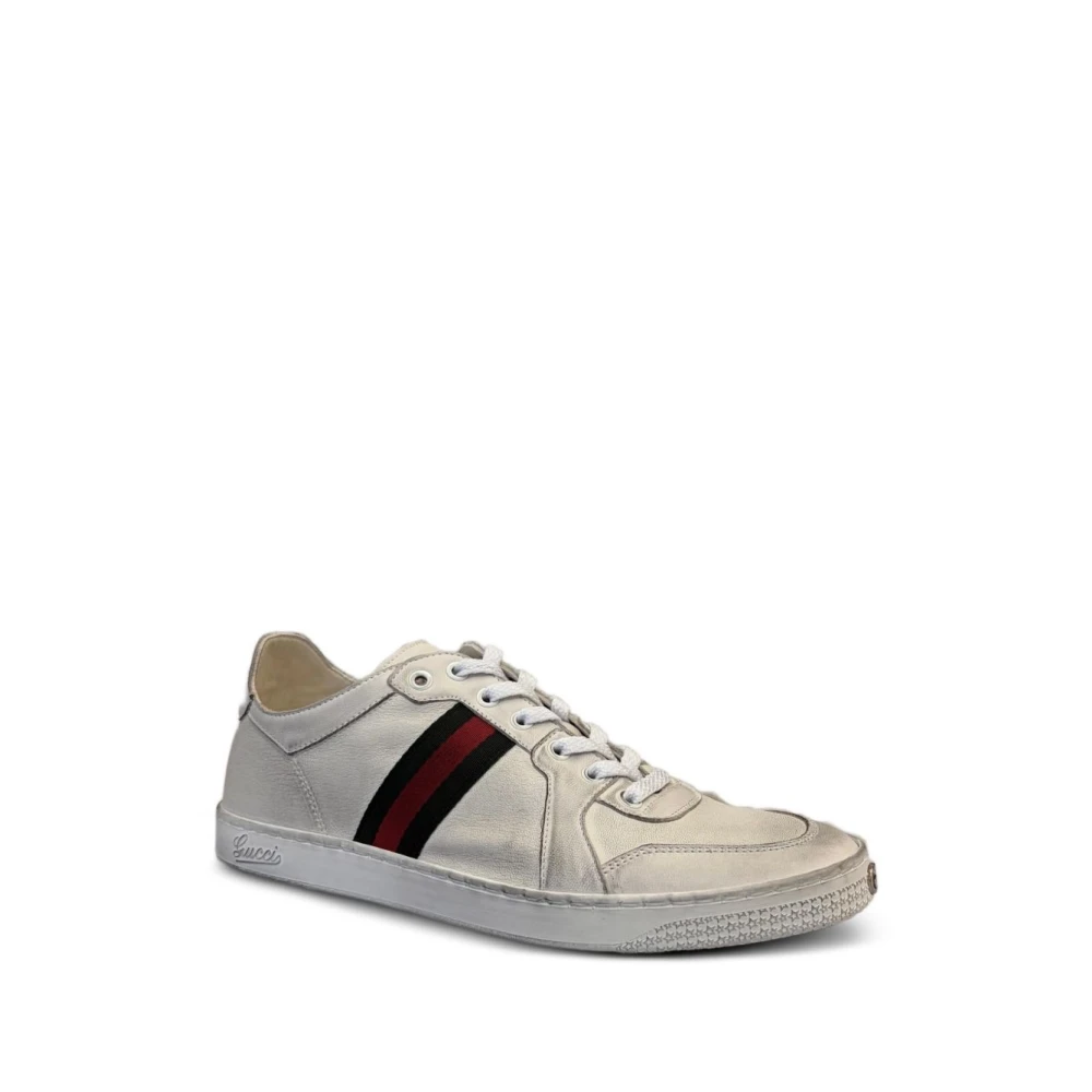Gucci Men's White Stretch Low-Top Sneaker