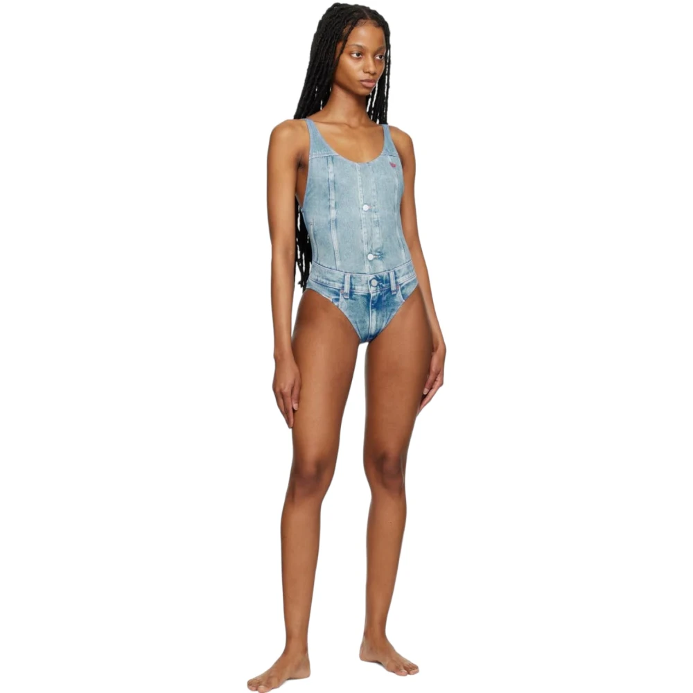 Diesel Stijlvol Eendelig Badpak Blue Dames