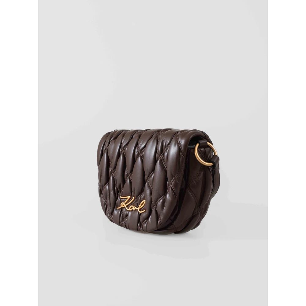 Karl Lagerfeld Bandolier K Signature Quilt Brown Dames