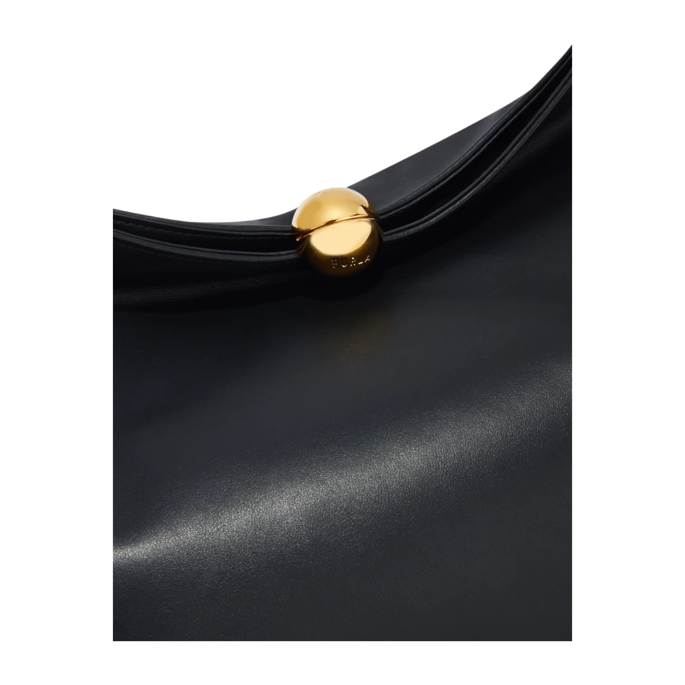 Furla Zachte Sfera Zwarte Handtas Black Dames