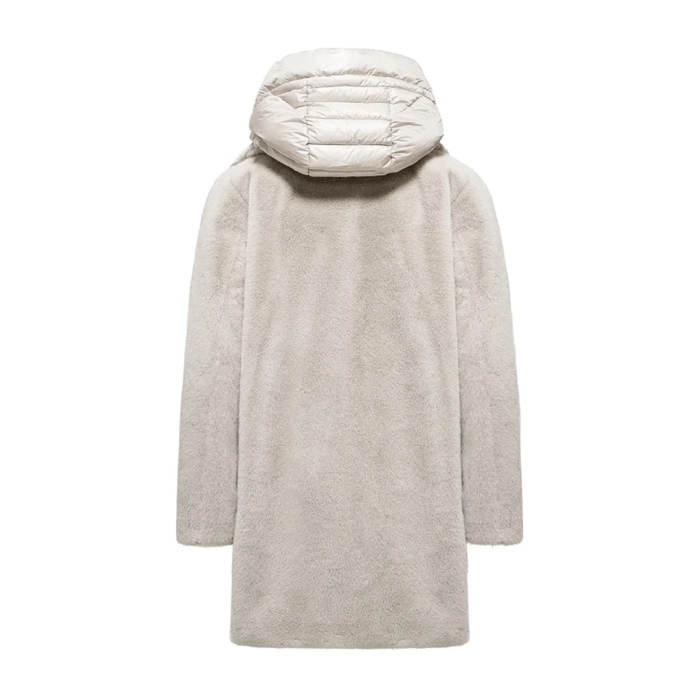 BomBoogie Lapin Effect Faux Fur Coat Gray Dames