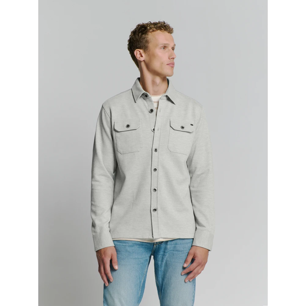 No Excess Knoopsluiting Sweat Overshirt Gray Heren