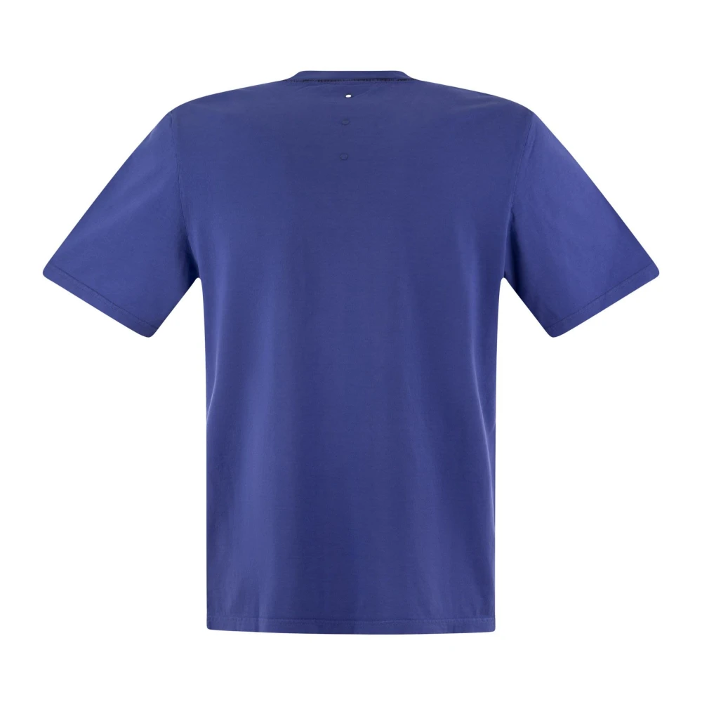 Premiata Hot-Geverfd Katoenen T-Shirt met Zeefdruk Blue Heren