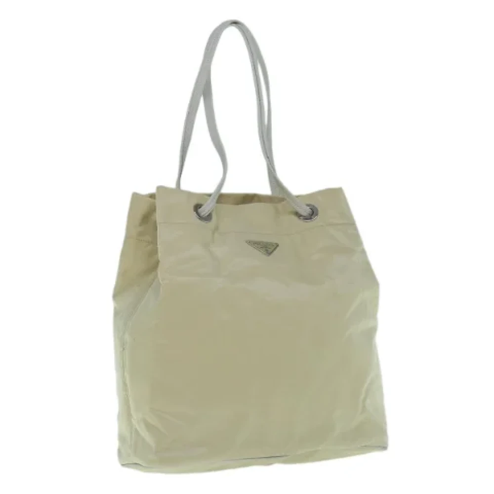 Prada Vintage Pre-owned Nylon totes Beige Dames