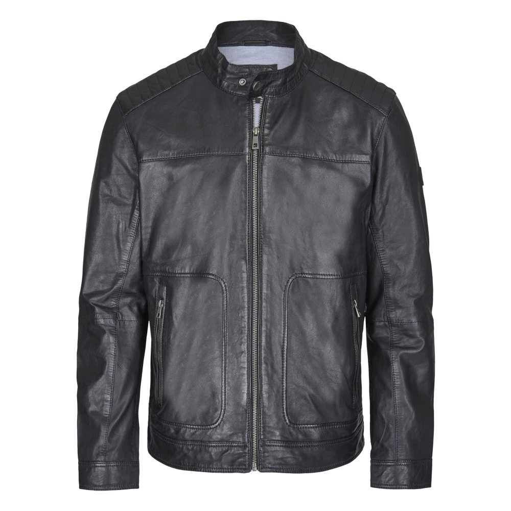 Bugatti Heren Leren Jas Claudio Black Heren