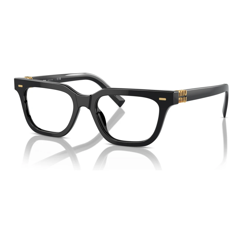 Miu Zwarte Brillen Monturen VMU 07Xv Black Unisex