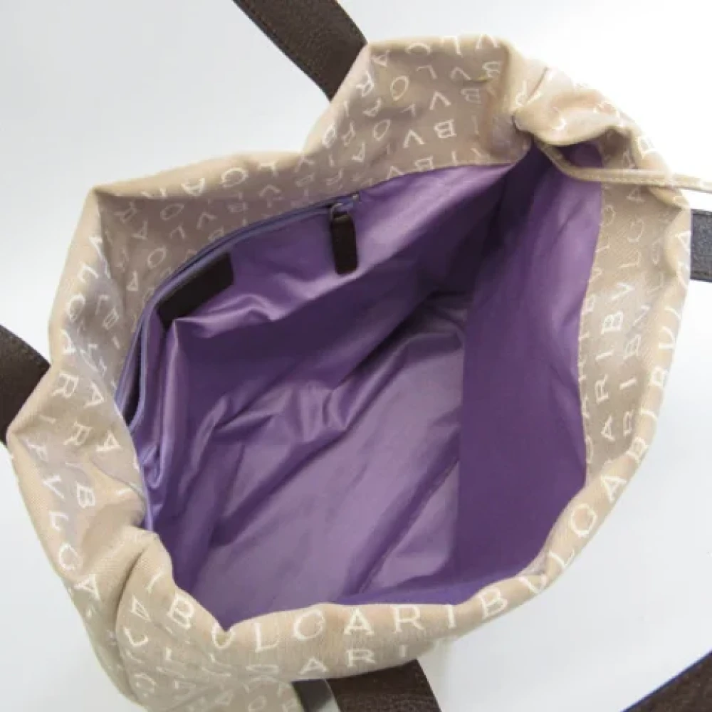 Bvlgari Vintage Pre-owned Leather totes Beige Dames